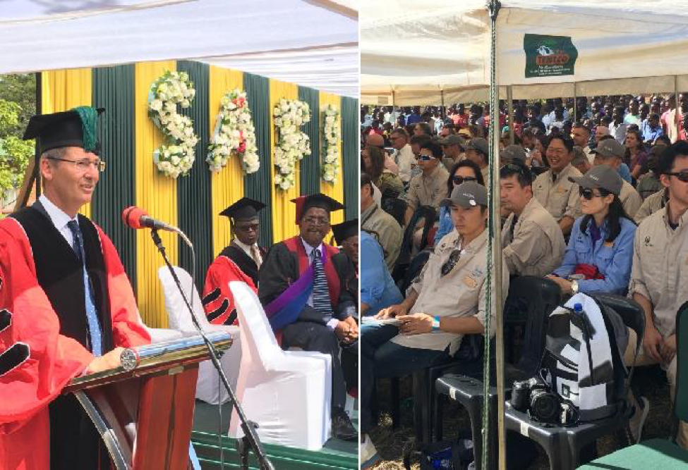 Nu Skin Founder Steve Lund speaks at the School of Agriculture for Family Independence graduation